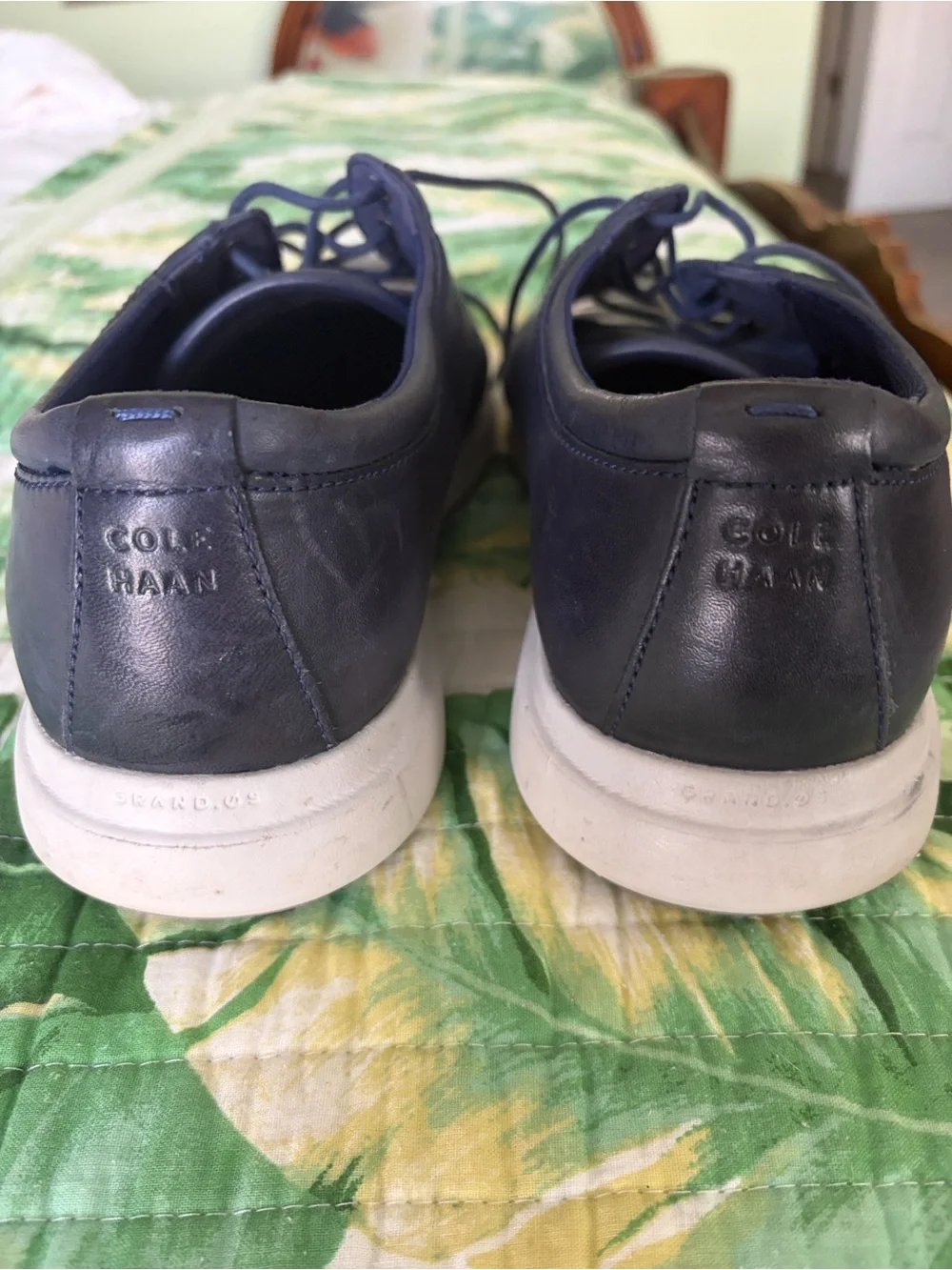 Cole Haan Navy Leather Casual Shoes